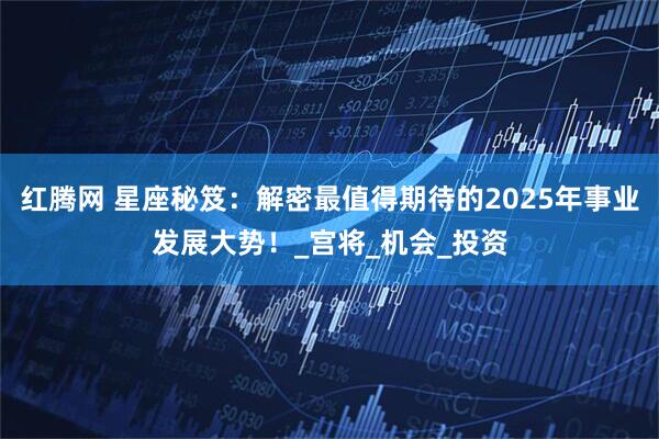 红腾网 星座秘笈：解密最值得期待的2025年事业发展大势！_宫将_机会_投资