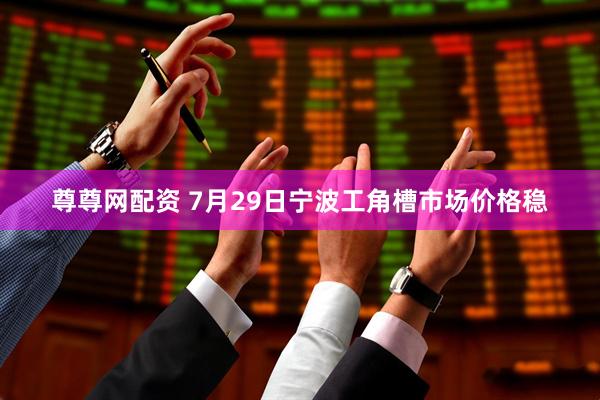 尊尊网配资 7月29日宁波工角槽市场价格稳